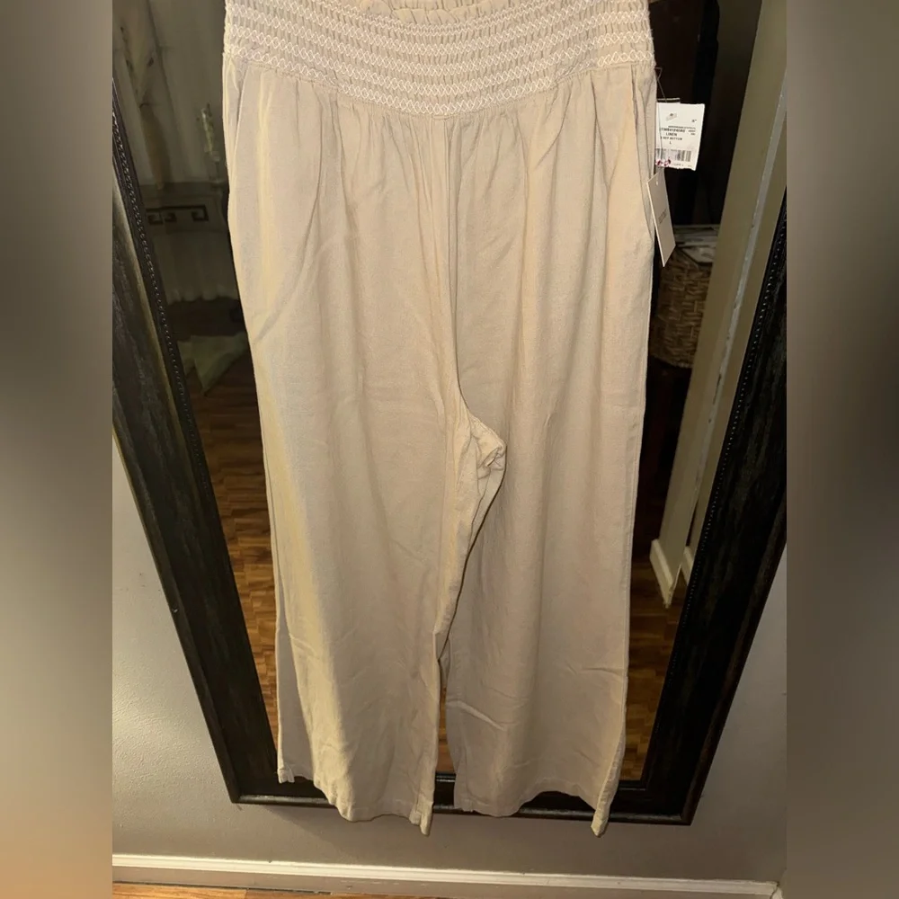 Ellen Tracy Linen blend wide leg pants - Picture 6 of 12